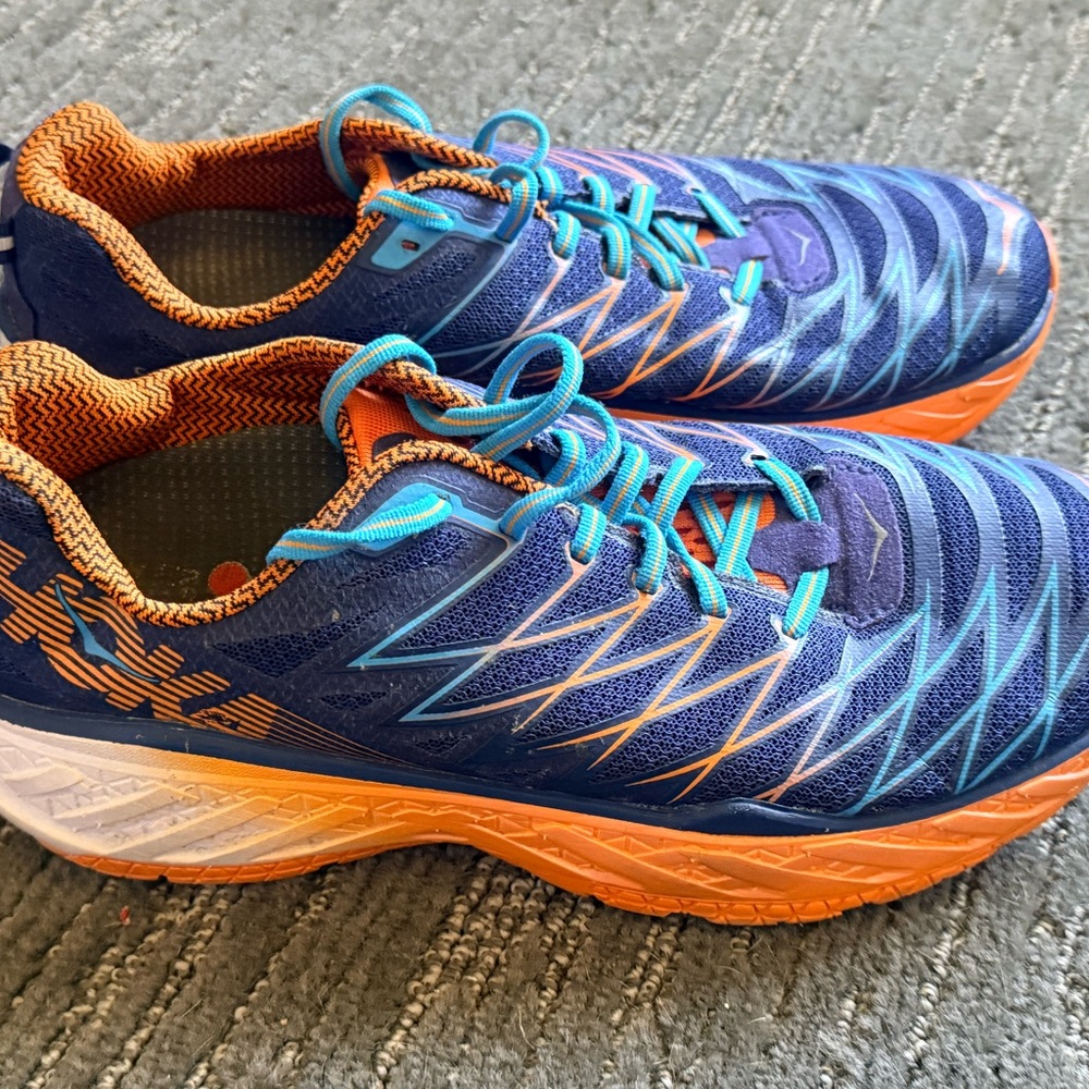Hoka One One Mens Clayton 2
Running Shoes Size 9 Blue Orange
Sneakers Light